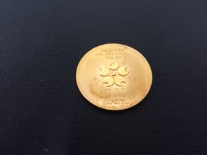 金製のメダル！　大吉サファ福山です！