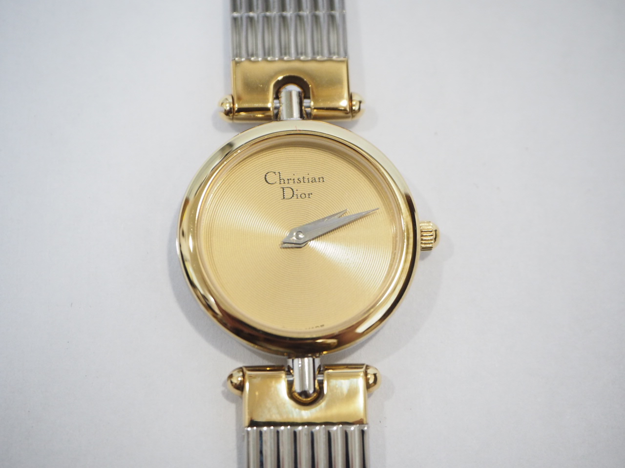 Christian Dior/クリスチャンディオール レディース 腕時計 3025 ゴールド×シルバー