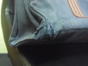 エルメスフールトゥＭＭネイビー激しい角擦れ