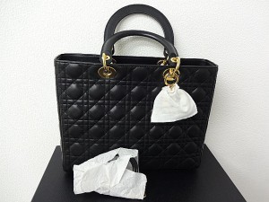 クリスチャンディオール レディディオール ラムスキン カナージュ 2WAY