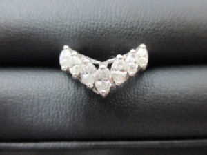 Pt900 D1.02ct プラチナ マーキスダイヤリング