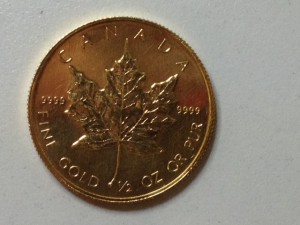 大吉武蔵小金井店で買取りましたメイプルリーフ金貨の画像です