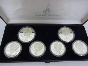 モスクワオリンピック　記念ルーブル銀貨　6枚セット　中