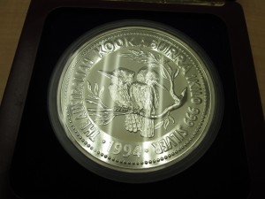 オーストラリア銀貨の画像です。