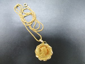 コインネックレスの写真です