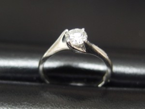 ダイヤモンドプラチナリング　サイド