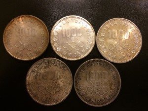 東京オリンピック　1000円銀貨