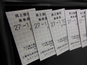 京阪電車株主優待乗車券の画像です。