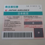 JAL株主優待券の画像です。