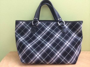 バーバリーブルーレーベル チェックトートバッグ