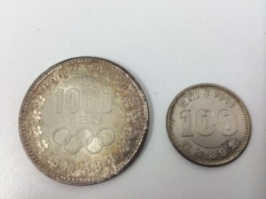 東京オリンピック1000円、100円硬貨買取りました 大吉祖師谷大蔵店