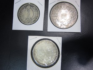 一圓銀貨，50銭銀貨，オリンピック銀貨