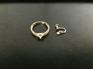 18金リング イヤリング