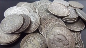 旭日竜大型50銭銀貨、竜50銭銀貨