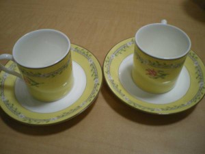 TIFFANY カップ&ソーサーペア ピンクチューリップ