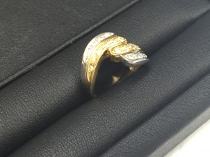 【買取実績】メレのダイヤモンド付き18Kプラチナコンビのリング！ダイヤモンド買取は大吉長崎屋小樽店