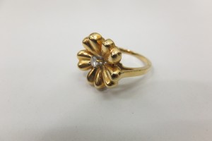 ブランド品K18金ティファニーリングジュエリーダイヤ付