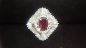 大吉沖縄胡屋店で買取りましたルビーリングの画像です