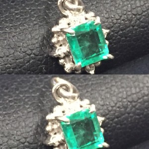 大吉長崎屋小樽店【買取実績】エメラルド付きプラチナネックレストップ！