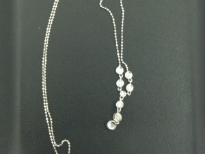 宝石ダイヤ（ダイヤモンド）のプラチナネックレスを博多区のお客様より買取致しました。大吉七隈店（福岡）
