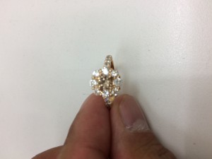 ブランド貴金属K18金ダイヤ付リングジュエリー