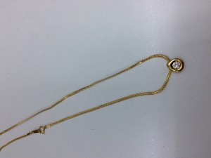 貴金属K18金ダイヤ付ネックレスジュエリー