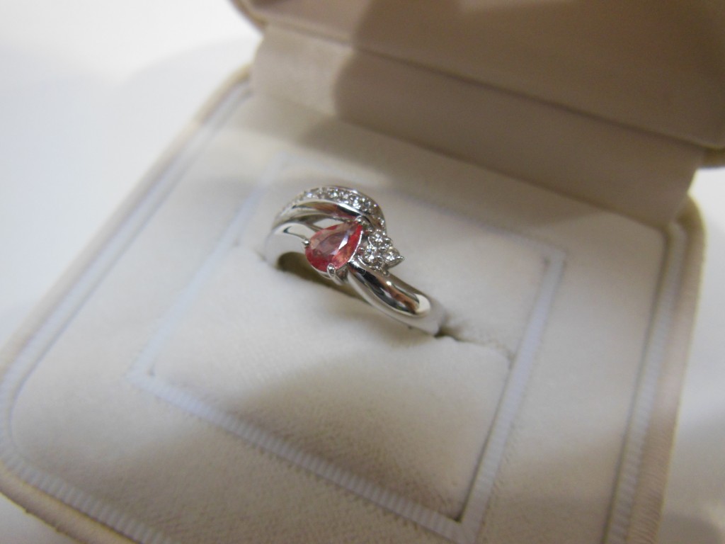 プラチナパパラチアサファイアリング高価買取しました！豊田市の買取りは『大吉　豊田店』へ★