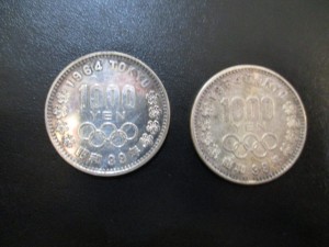 大吉 武蔵小金井店 古銭 東京オリンピック1000円銀貨の画像です。