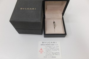 ブランド貴金属ブルガリリングダイヤ付