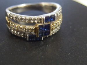 K18WG サファイアリング