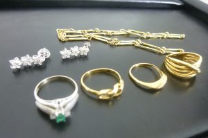 金 プラチナ リング ネックレス (2)