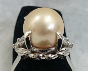 真珠 プラチナリング