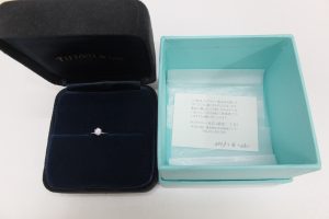 ブランド貴金属ティファニープラチナダイヤ付リング