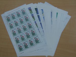 切手、記念切手、シート、バラ、ハガキ、宇部市、買取り