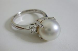 Pt900リング パール メレD0.20ct 8 (1)