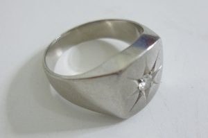 Pt900リング メレD0.13ct 18g (2)