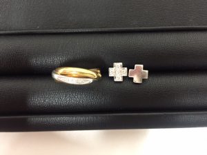 金とプラチナのアクセサリーを買い取りました! 大吉サファ福山店です。