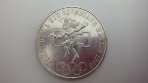メキシコオリンピック25ペソ銀貨