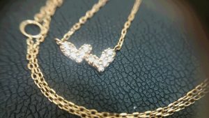 メレダイヤ付10金ネックレスのお買取なら！買取専門店　大吉　イオンタウン仙台泉大沢店へ。