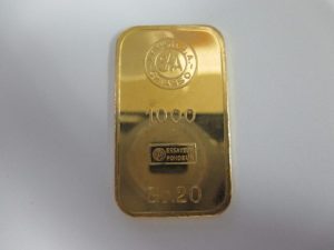 金インゴット5グラムお買取りしました！日置市大吉グラード伊集院店です