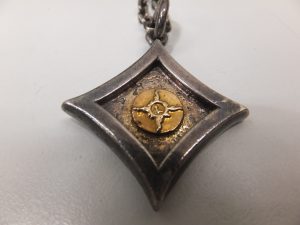 ブランド貴金属K18金付シルバーネックレス