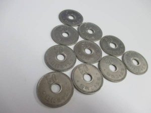 古銭の昭和35年50円硬貨お買取りしました!日置市大吉グラード伊集院店です
