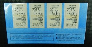 株主優待券 大吉柏原店