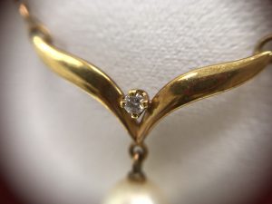 ダイヤ付ネックレスK18金貴金属