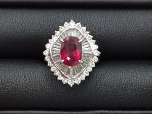ルビー付プラチナリングをお買取！大吉久留米店です！