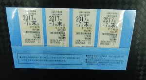 株主優待券 大吉柏原店