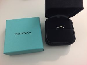 ティファニーのダイヤ付リングの買取をさせて頂いた大吉アルプラザ堅田店です!