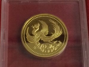 天皇陛下御在位10年金貨 純金20ℊ