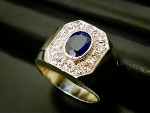 サファイア、色石、ダイヤ、メレダイヤ、リング、宇部市、買取り