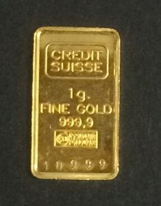1g　純金インゴット 999.9 クレジットスイス